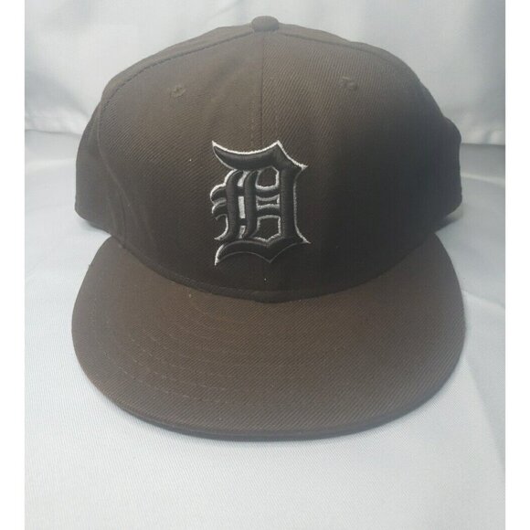 Detroit Brown Hat Cap New Era Size 7 1/2 Fitted 59Fifty MLB Baseball - Picture 1 of 16